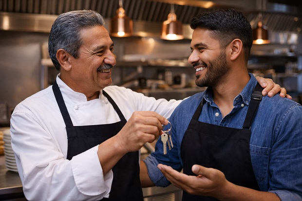 handing down the business image